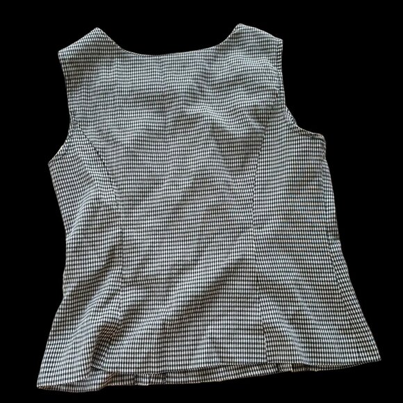 Vintage Retro Kathie Lee Gingham Floral Belt Clueless Vibes Top 8 - Picture 5 of 5